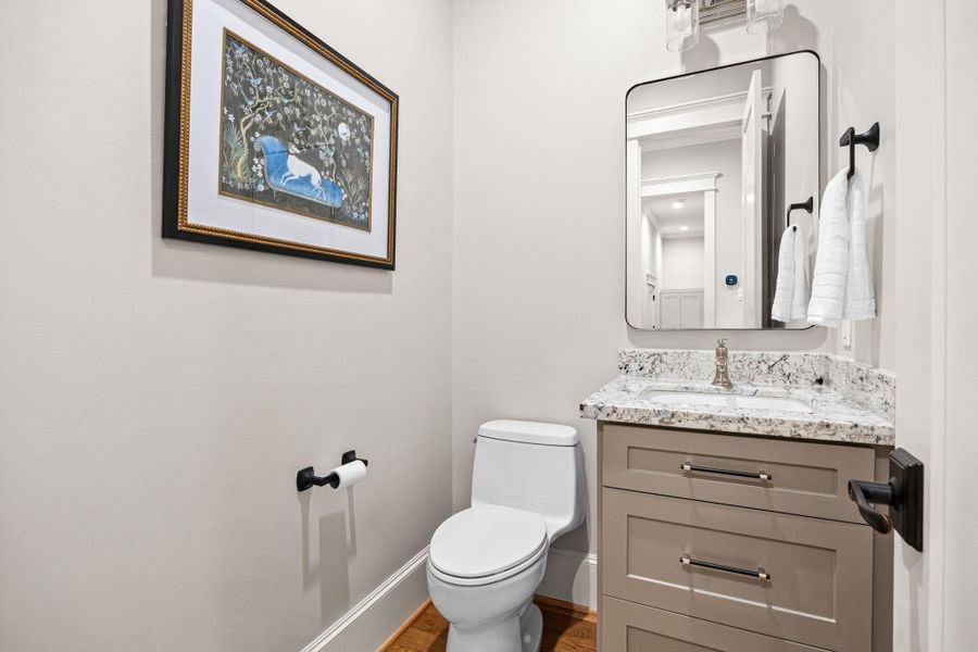 First floor powder bath. First floor powder bath.