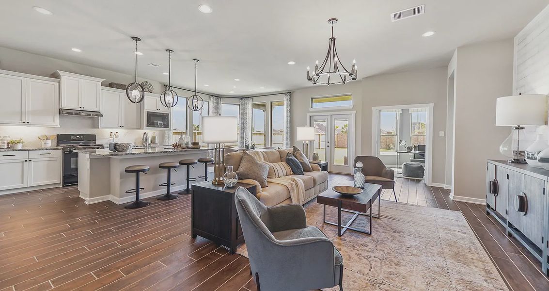 Representative furnished interior of a home built from the Gianna by Chesmar Homes in Jordan Ranch 55's, Fulshear (Image 5). Representative furnished interior of a home built from the Gianna by Chesmar Homes in Jordan Ranch 55's, Fulshear (Image 5).