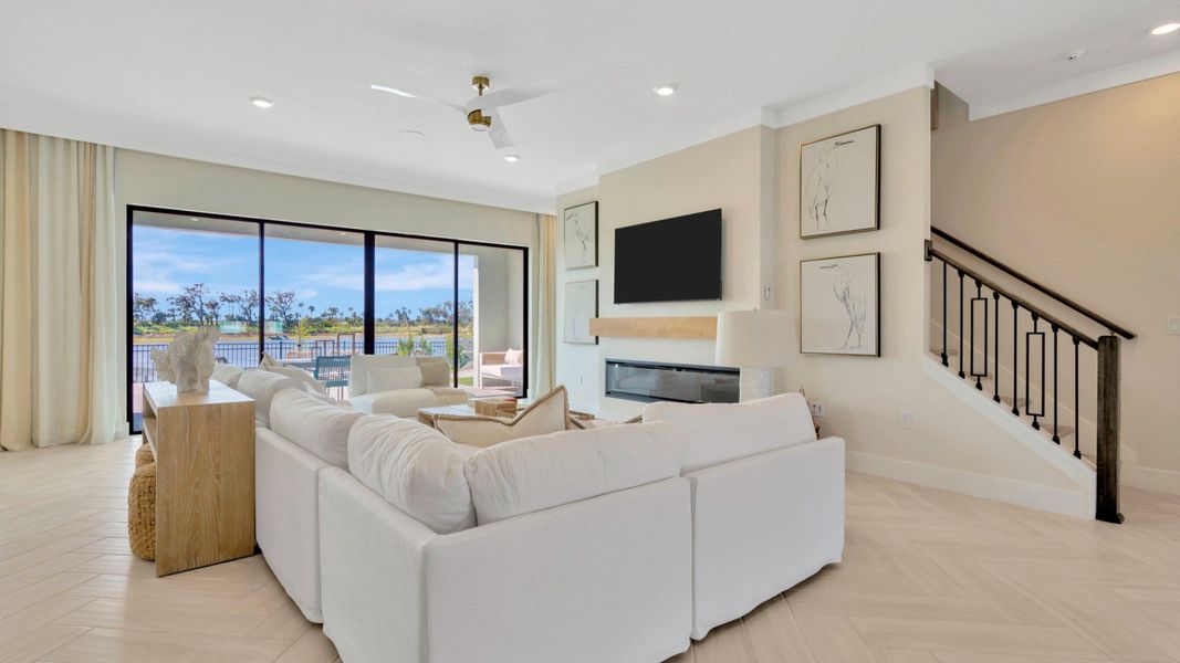 The Living Room of another Grand Sabal Model which is available at Serengeti.