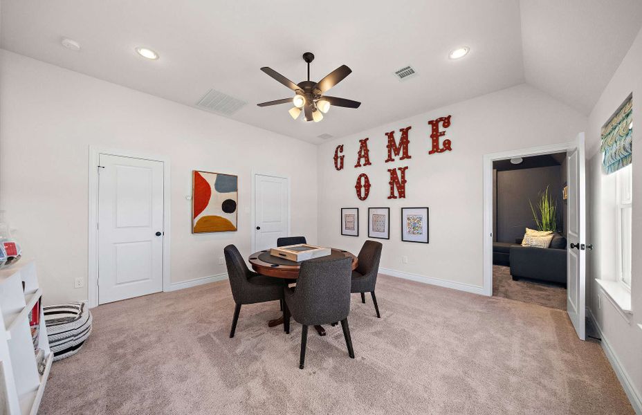 Representative furnished interior of a home built from the 3546 by Ravenna Homes in Artavia 70′, Conroe (Image 16).