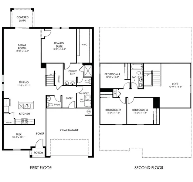 2D floor plan layout of this home in Hampton Park - Classic Series, Vero Beach, FL (Image 1). 2D floor plan layout of this home in Hampton Park - Classic Series, Vero Beach, FL (Image 1).