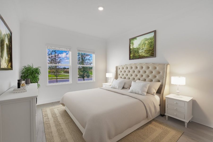 Furnished interior view inside a new home in Harvest at Ovation, Winter Garden (Image 19). Furnished interior view inside a new home in Harvest at Ovation, Winter Garden (Image 19).