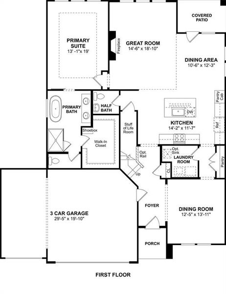2D floor plan layout of this home in Gateway Parks, Forney, TX (Image 3). 2D floor plan layout of this home in Gateway Parks, Forney, TX (Image 3).