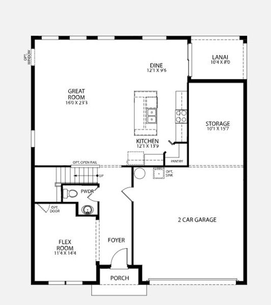 2D floor plan layout for the Carlisle by Maronda Homes in Seminole Bend, Pensacola, FL (Image 3). 2D floor plan layout for the Carlisle by Maronda Homes in Seminole Bend, Pensacola, FL (Image 3).