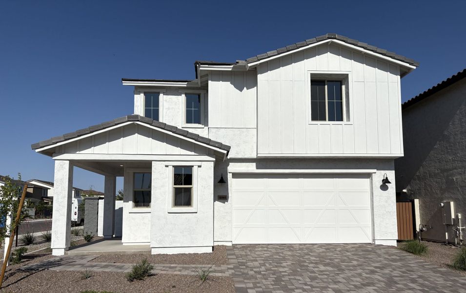 Representative exterior photo of a completed home built from the Tangelo by Risewell Homes in Mandarin at Citrus Park, Goodyear, AZ (Image 6).