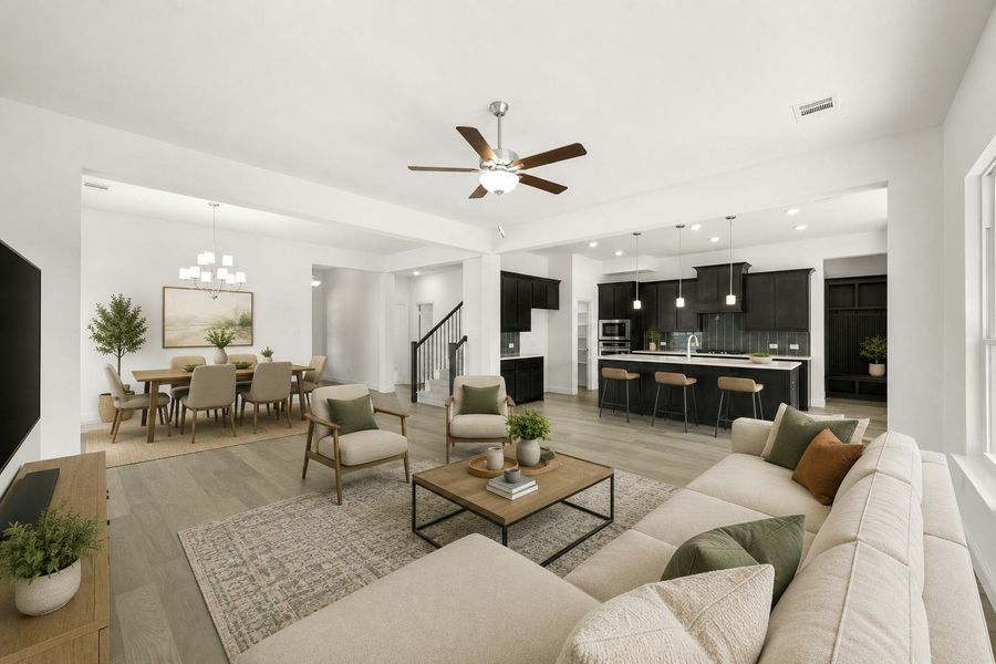 Representative furnished interior of a home built from the Cherry by Kindred Homes in Westside Preserve, Midlothian (Image 11).