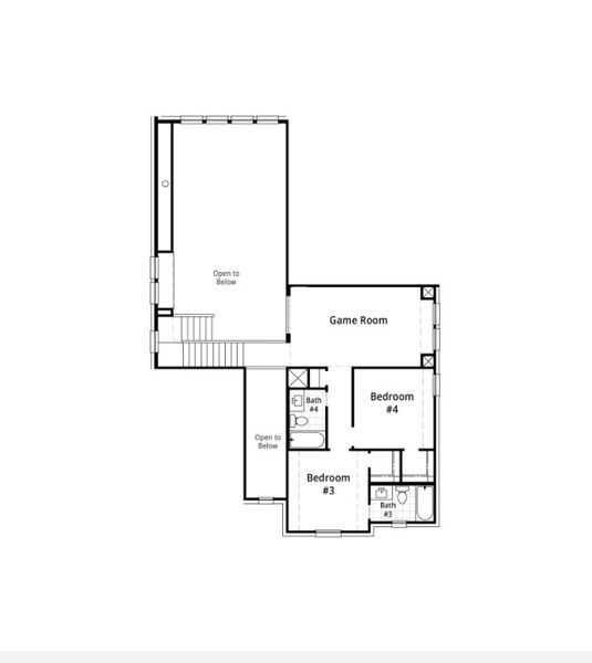 2D floor plan layout for the Fordham Plan by Highland Homes in Goodland: 53ft. lots, Midlothian, TX (Image 5). 2D floor plan layout for the Fordham Plan by Highland Homes in Goodland: 53ft. lots, Midlothian, TX (Image 5).