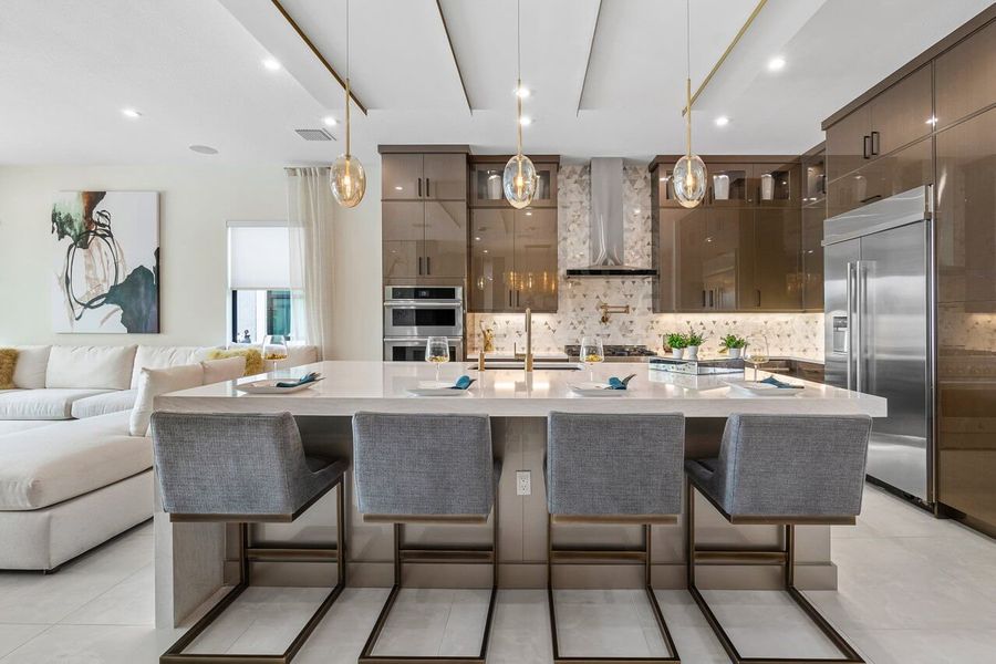 Furnished interior view inside a new home in Solana Bay at Avenir, Palm Beach Gardens (Image 15).