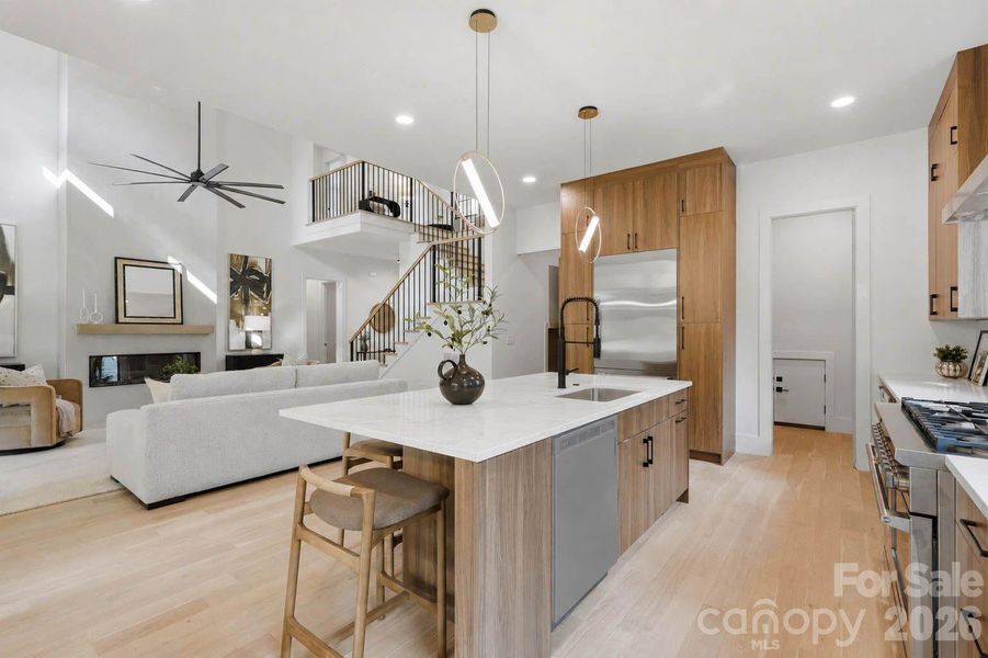 Furnished interior view inside a new home in , Charlotte (Image 41).