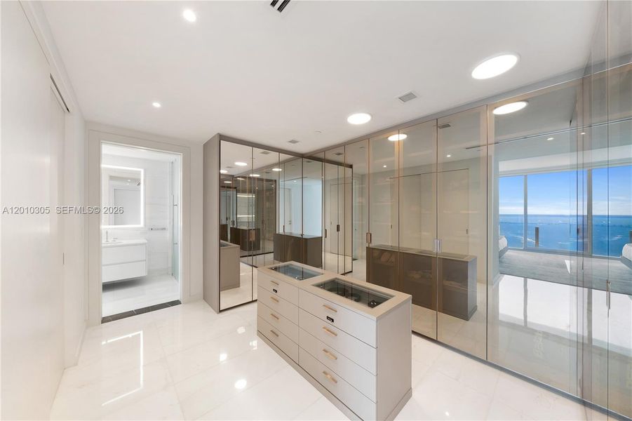 Furnished interior view inside a new home in Aston Martin Residences, Miami (Image 50).