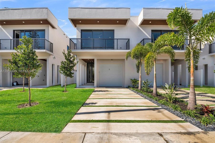 Front exterior of a new home in , Fort Lauderdale, FL, highlighting curb appeal (Image 24).