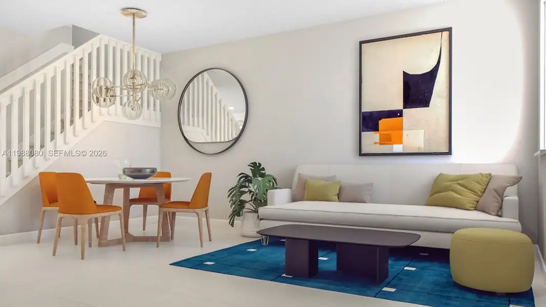 Furnished interior view inside a new home in Altamira, Homestead (Image 6).