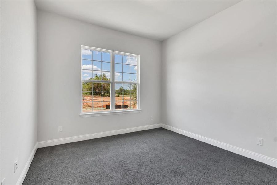 Spare room featuring carpet flooring and plenty of natural light