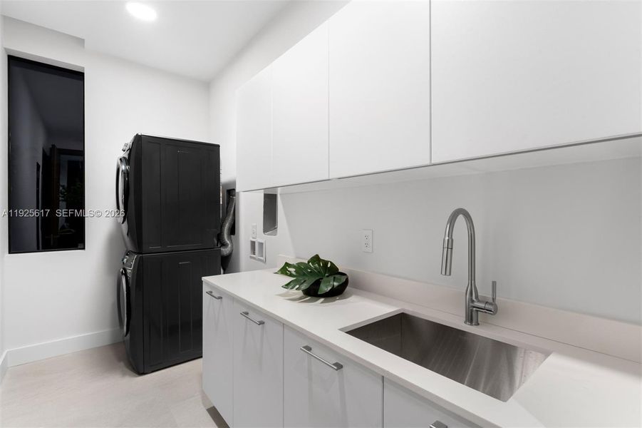 Furnished interior view inside a new home in , Miami (Image 10).