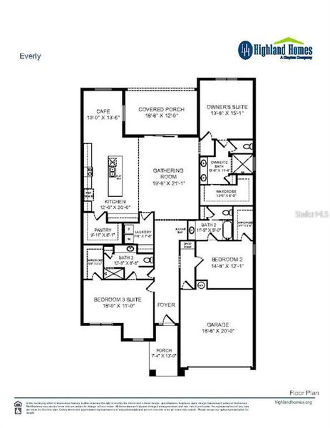 2D floor plan layout of this home in Marion Oaks, Ocala, FL (Image 3).