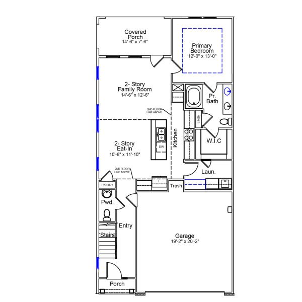 2D floor plan layout of this home in Grand Park, Leland, NC (Image 3). 2D floor plan layout of this home in Grand Park, Leland, NC (Image 3).