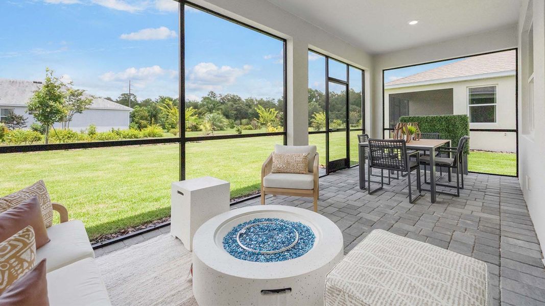 Representative furnished interior of a home built from the DELRAY by D.R. Horton in Lakes of Mount Dora, Mount Dora (Image 30).