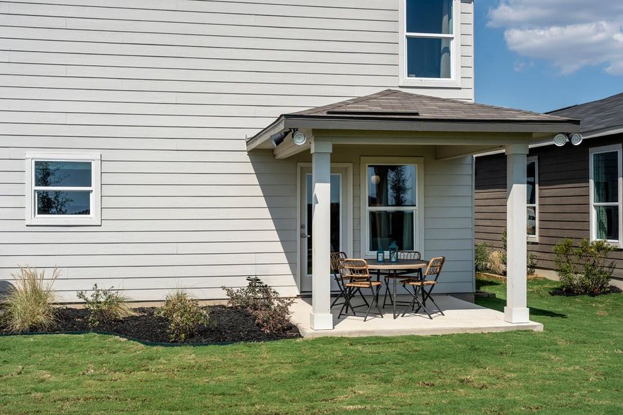 Covered back patio Covered back patio