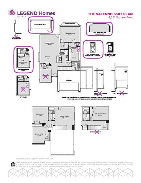 2D floor plan layout of this home in Deer Creek, Crowley, TX (Image 3).
