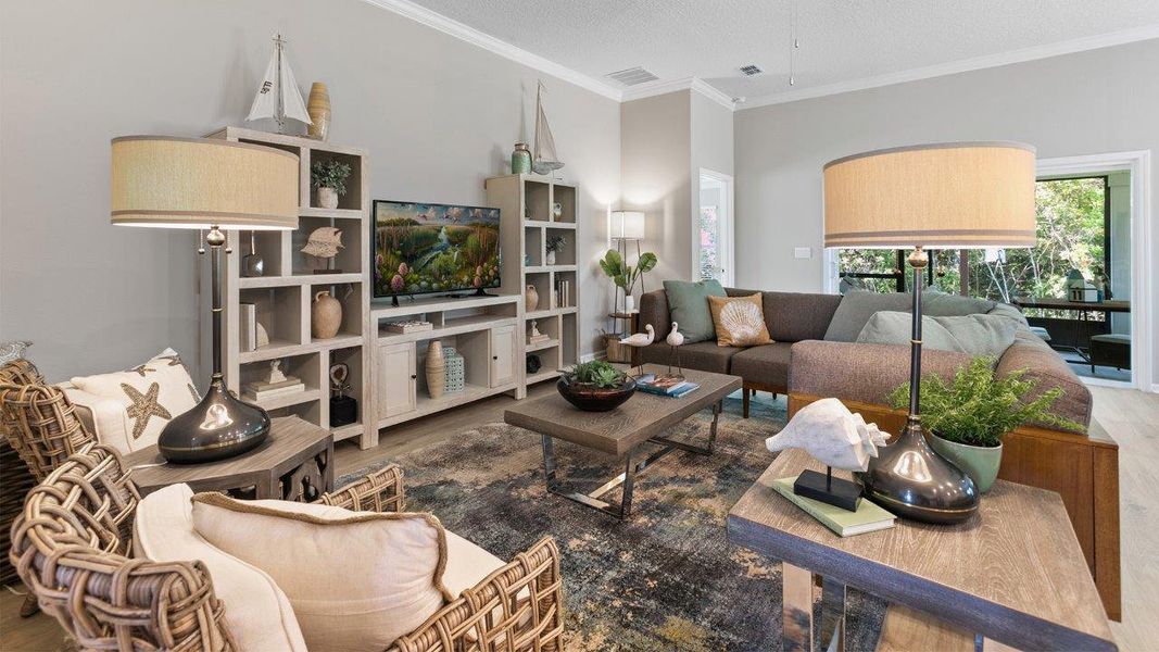 Representative furnished interior of a home built from the Dalton by D.R. Horton in American Village, Palm Coast (Image 11).