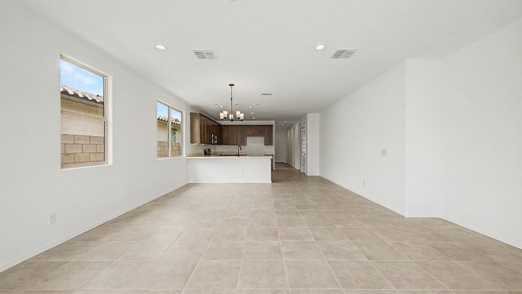 Larkspur Home Plan - Great Room and Dining Larkspur Home Plan - Great Room and Dining