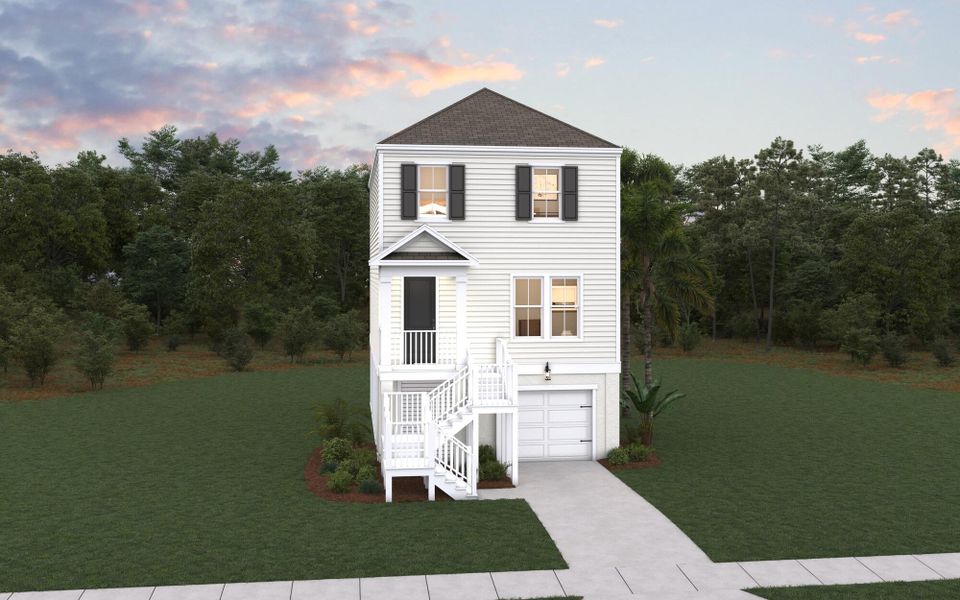 Front exterior of a new home in , Hanahan, SC, highlighting curb appeal (Image 2).