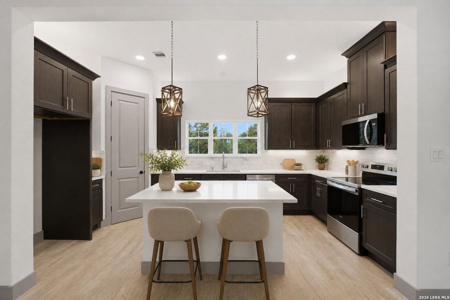 Furnished interior view inside a new home in , Fischer (Image 14).