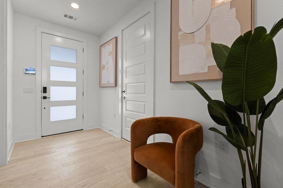 Welcoming main entry foyer.