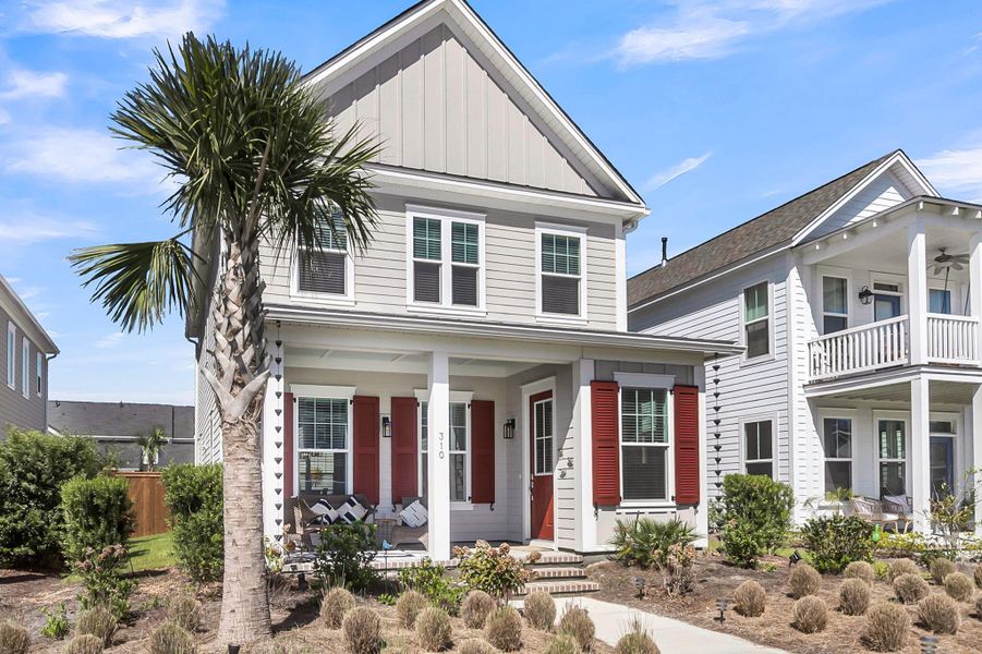 Front exterior of a new home in Midtown at Nexton, Summerville, SC, highlighting curb appeal (Image 21).