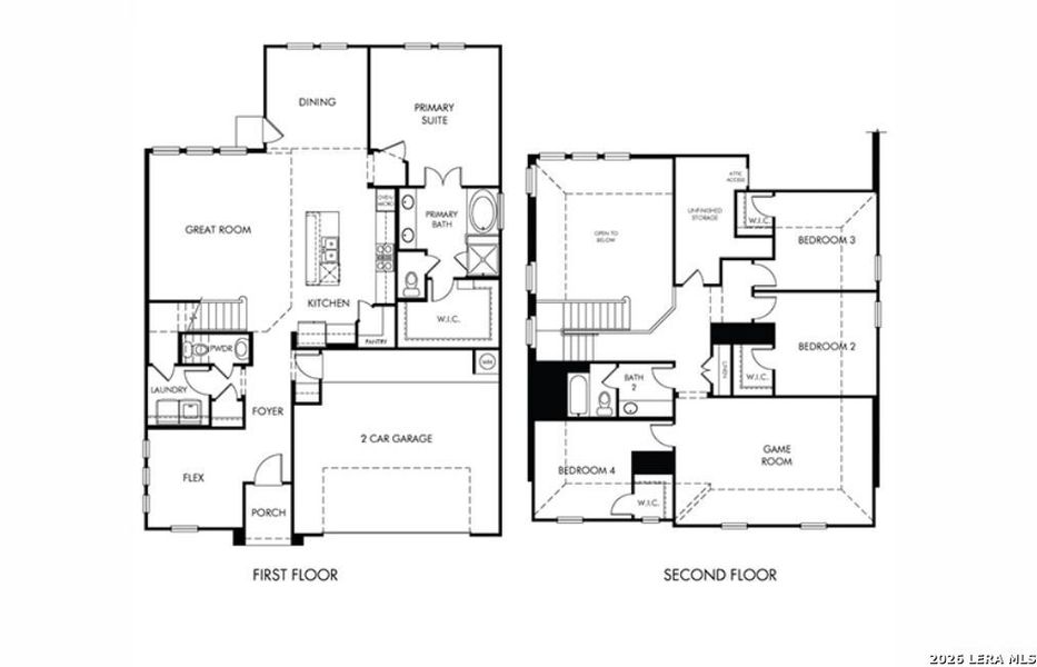 2D floor plan layout of this home in Carmel Ranch, Schertz, TX (Image 2). 2D floor plan layout of this home in Carmel Ranch, Schertz, TX (Image 2).