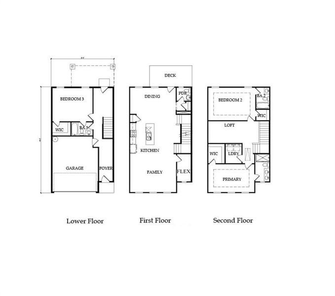 2D floor plan layout of this home in , Cumming, GA (Image 3).