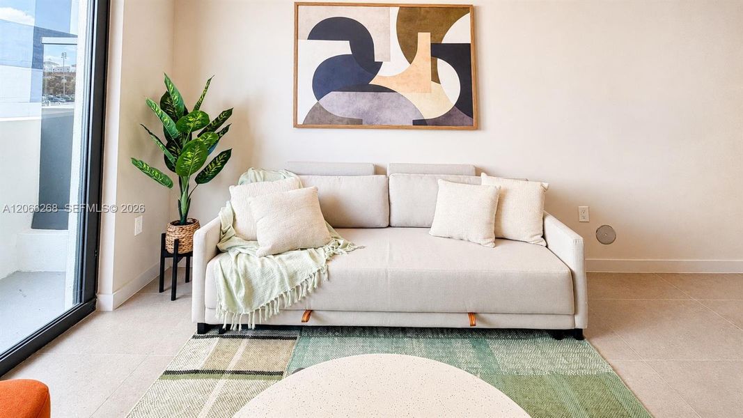 Furnished interior view inside a new home in , Miami (Image 13).