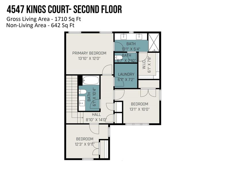 2D floor plan layout of this home in , Hickory, NC (Image 4).