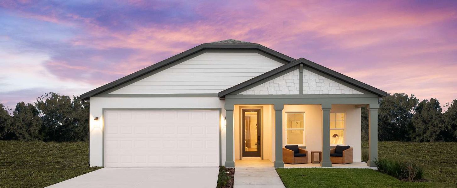 Representative exterior photo of a completed home built from the Badland by Ashton Woods in Catamaran Cove Traditional, Rockledge, FL (Image 1).