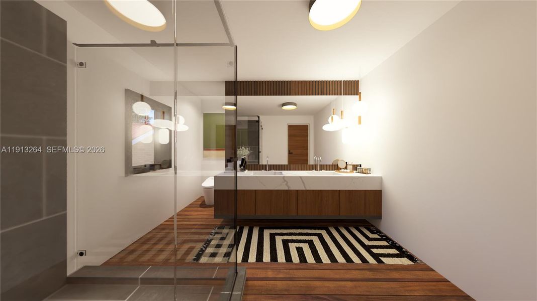 Furnished interior view inside a new home in , Fort Lauderdale (Image 8).
