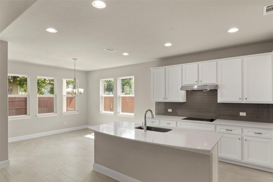 Furnished interior view inside a new home in Oaks at San Gabriel, Georgetown (Image 3). Furnished interior view inside a new home in Oaks at San Gabriel, Georgetown (Image 3).