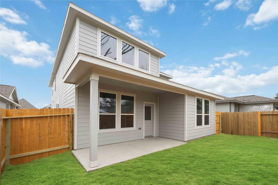 Exterior details and patio area of a home in Bluebonnet Village, Bellville (Image 2). Exterior details and patio area of a home in Bluebonnet Village, Bellville (Image 2).