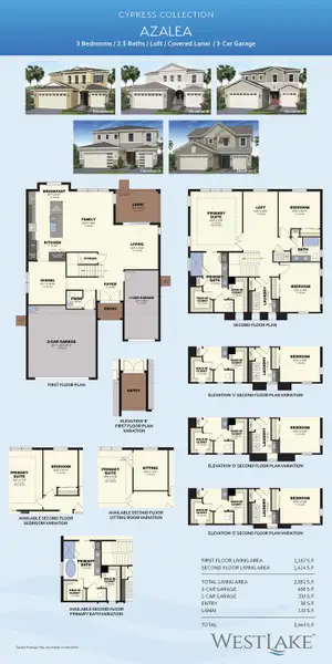 2D floor plan layout of this home in Westlake, Loxahatchee, FL (Image 3).