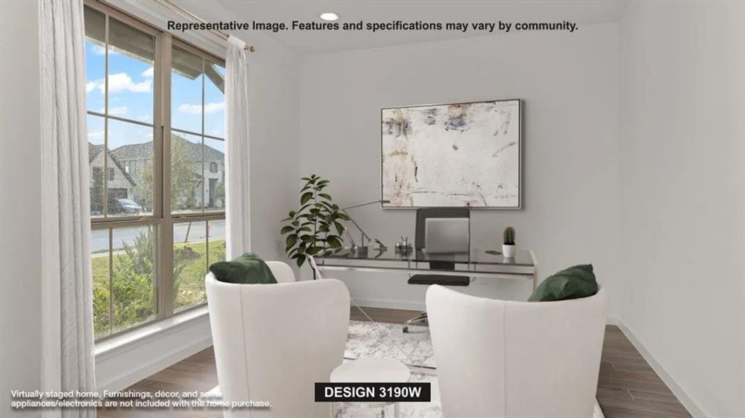 Furnished interior view inside a new home in M3 Ranch 50', Mansfield (Image 4).