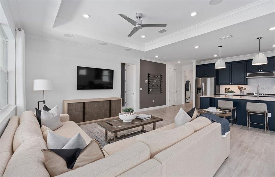Furnished interior view inside a new home in Del Webb Lakehaven, Clermont (Image 10).