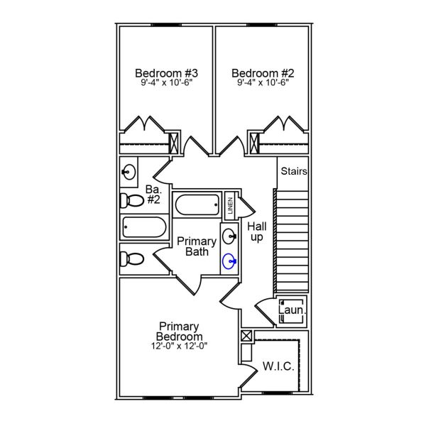 2D floor plan layout of this home in Avenue One, Castle Hayne, NC (Image 4).