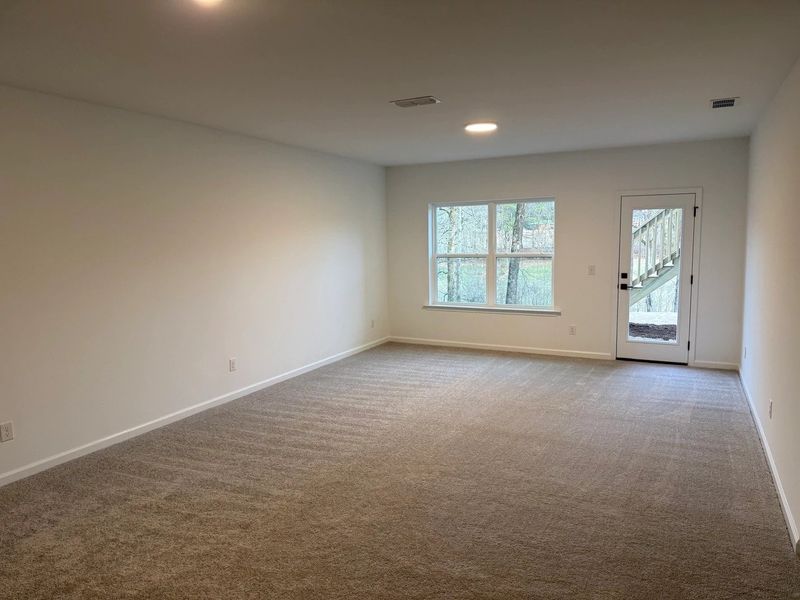 Basement Rec Room featuring the AW Collection® Artisan - Relaxed and real with space to create and play. Basement Rec Room featuring the AW Collection® Artisan - Relaxed and real with space to create and play.