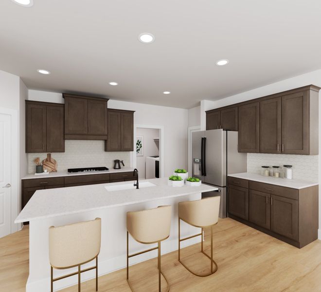 Representative furnished interior of a home built from the Ember by Tri Pointe Homes in The Meadows, Denton (Image 7).