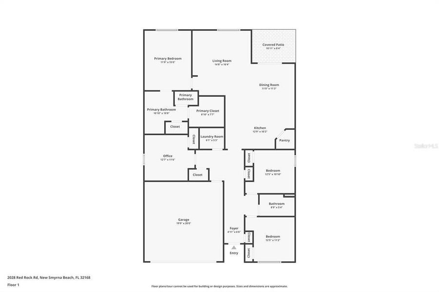 2D floor plan layout of this home in Oak Leaf Preserve, New Smyrna Beach, FL (Image 5). 2D floor plan layout of this home in Oak Leaf Preserve, New Smyrna Beach, FL (Image 5).