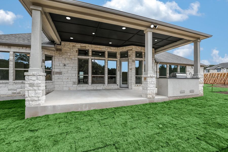 Representative exterior details of a home built from the Madera II by Giddens Homes in Scofield Farms Estates, Georgetown (Image 122).