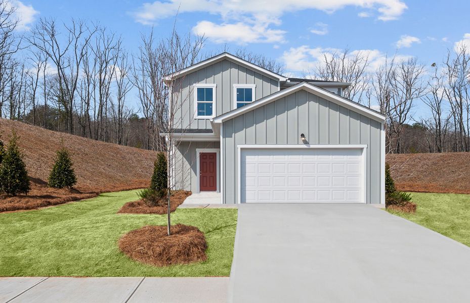 Front exterior of a new home in Avery Ridge, Gainesville, GA, highlighting curb appeal (Image 1). Front exterior of a new home in Avery Ridge, Gainesville, GA, highlighting curb appeal (Image 1).