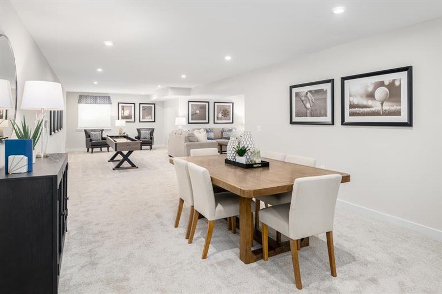 Representative furnished interior of a home built from the Griffin Hall by Ryan Homes in Newberry 55+, McDonough (Image 20).