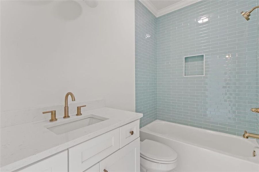 Furnished interior view inside a new home in , Atlanta (Image 38).