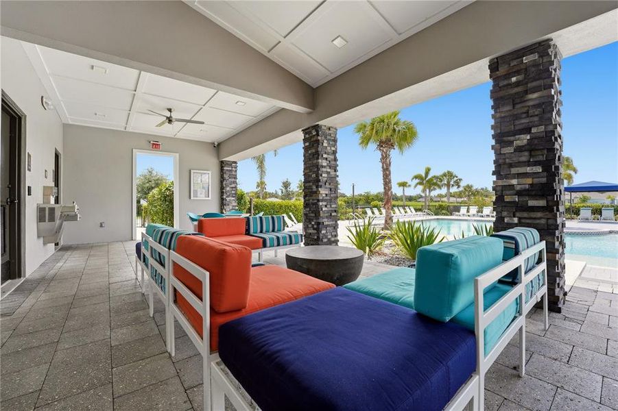 Exterior details and patio area of a home in , Parrish (Image 24).