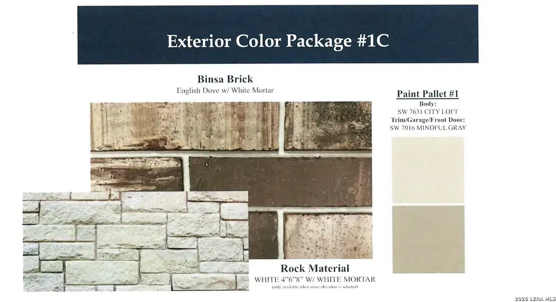 Sample of building materials used in homes in Summerlin, San Antonio (Image 29).